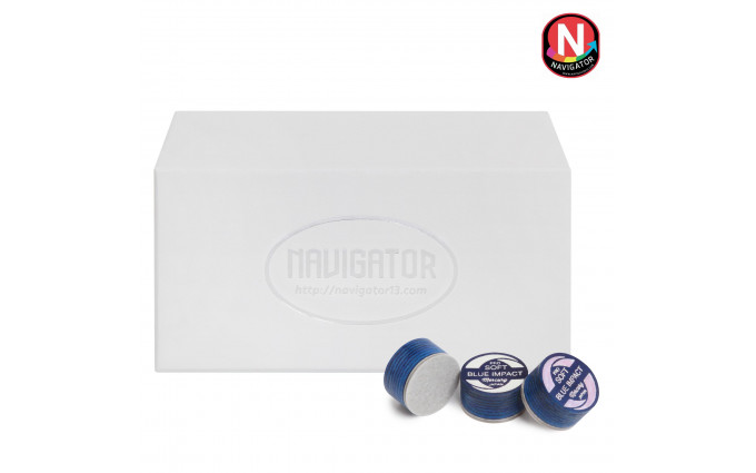 Наклейка для кия Navigator Blue Impact Pro ø13мм Soft 1шт. Наклейка для кия Navigator Blue Impact Pro ø13мм Soft 1шт.